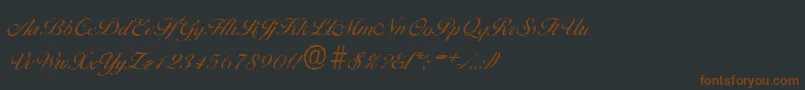 Шрифт BallantinesantiqueRegular – коричневые шрифты на чёрном фоне