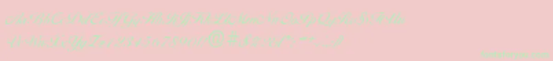 BallantinesantiqueRegular Font – Green Fonts on Pink Background