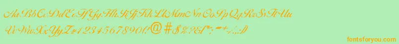 BallantinesantiqueRegular Font – Orange Fonts on Green Background