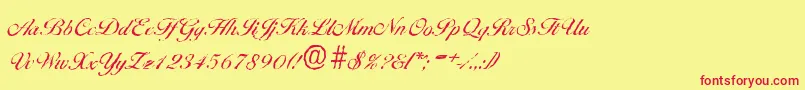 BallantinesantiqueRegular Font – Red Fonts on Yellow Background