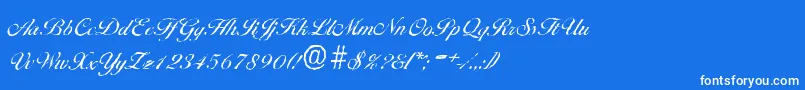 フォントBallantinesantiqueRegular – 青い背景に白い文字