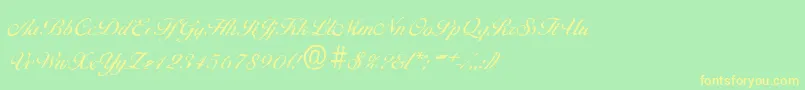 BallantinesantiqueRegular Font – Yellow Fonts on Green Background