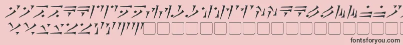 DovahkiinItalic Font – Black Fonts on Pink Background