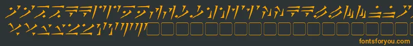 フォントDovahkiinItalic – 黒い背景にオレンジの文字