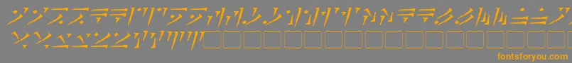 DovahkiinItalic Font – Orange Fonts on Gray Background