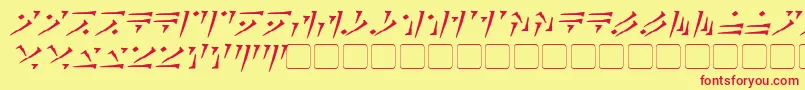 fuente DovahkiinItalic – Fuentes Rojas Sobre Fondo Amarillo