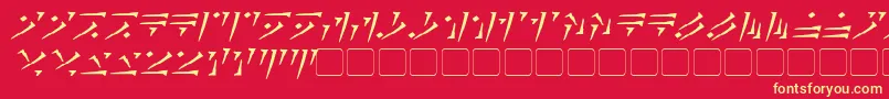 DovahkiinItalic Font – Yellow Fonts on Red Background