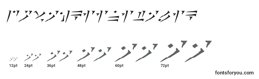 Размеры шрифта DovahkiinItalic
