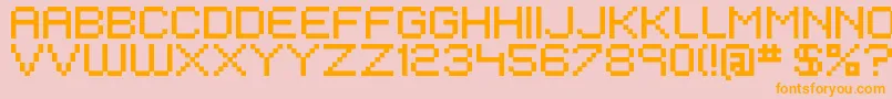 EivenMajor Font – Orange Fonts on Pink Background