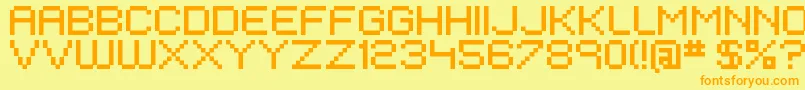 EivenMajor Font – Orange Fonts on Yellow Background