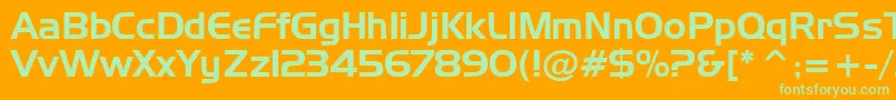 Newtow Font – Green Fonts on Orange Background