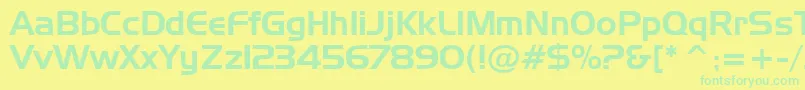 Newtow Font – Green Fonts on Yellow Background