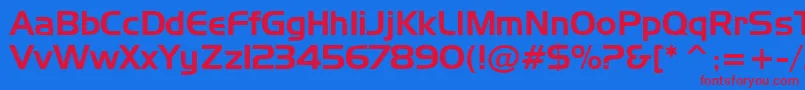 Newtow Font – Red Fonts on Blue Background