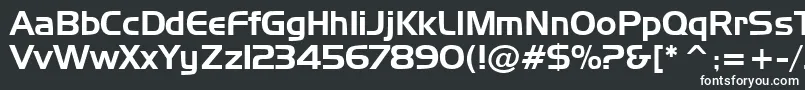 Newtow-fontti – valkoiset fontit mustalla taustalla