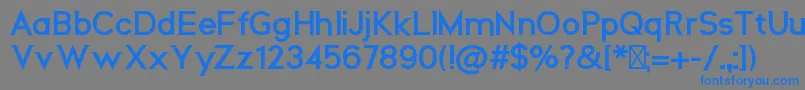 フォントNeosBold – 灰色の背景に青い文字