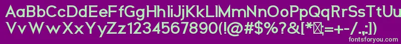 フォントNeosBold – 紫の背景に緑のフォント