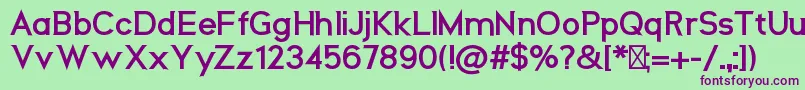 NeosBold Font – Purple Fonts on Green Background