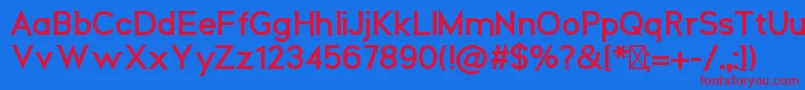 NeosBold Font – Red Fonts on Blue Background