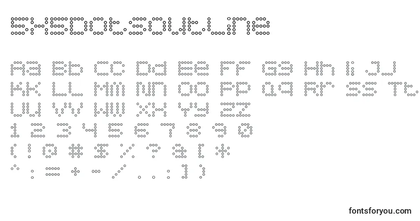 Schriftart 5x5DotsOutline – Alphabet, Zahlen, spezielle Symbole