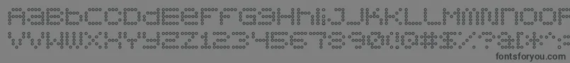 Fonte 5x5DotsOutline – fontes pretas em um fundo cinza