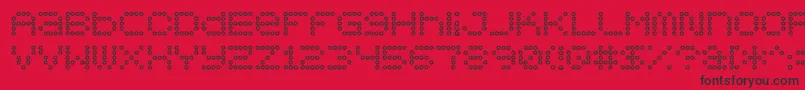fuente 5x5DotsOutline – Fuentes Negras Sobre Fondo Rojo