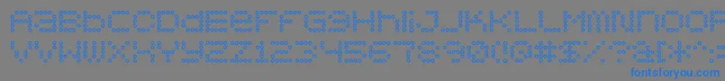 5x5DotsOutline Font – Blue Fonts on Gray Background