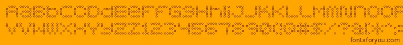 5x5DotsOutline Font – Brown Fonts on Orange Background
