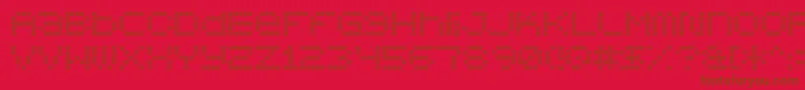 5x5DotsOutline Font – Brown Fonts on Red Background