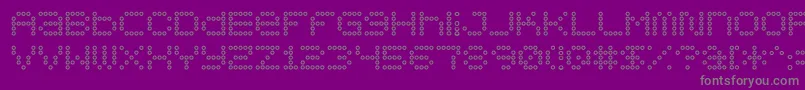 Fonte 5x5DotsOutline – fontes cinzas em um fundo violeta
