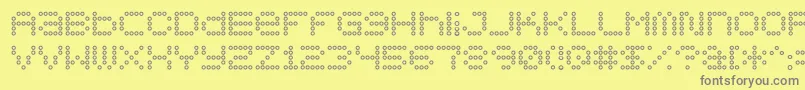 5x5DotsOutline Font – Gray Fonts on Yellow Background