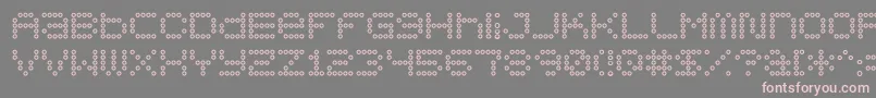 Шрифт 5x5DotsOutline – розовые шрифты на сером фоне