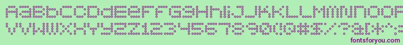 Шрифт 5x5DotsOutline – фиолетовые шрифты на зелёном фоне
