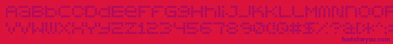 fuente 5x5DotsOutline – Fuentes Moradas Sobre Fondo Rojo