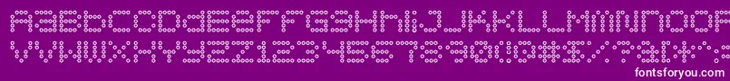 Fonte 5x5DotsOutline – fontes brancas em um fundo violeta