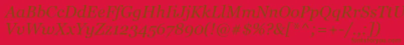 Georgiai Font – Brown Fonts on Red Background