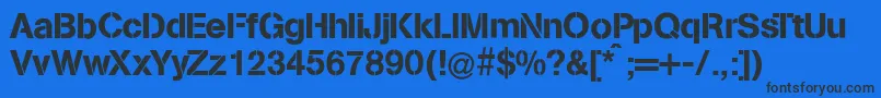 Missinglinks Font – Black Fonts on Blue Background