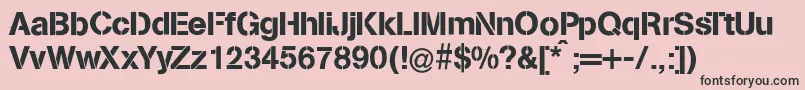 Missinglinks Font – Black Fonts on Pink Background