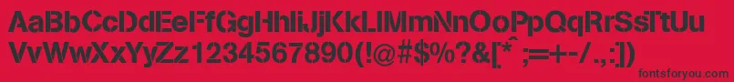 Missinglinks Font – Black Fonts on Red Background