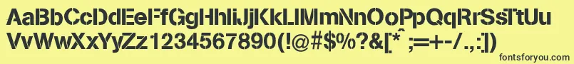 Missinglinks Font – Black Fonts on Yellow Background