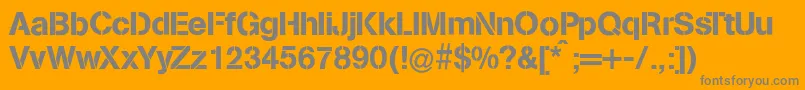 Missinglinks Font – Gray Fonts on Orange Background