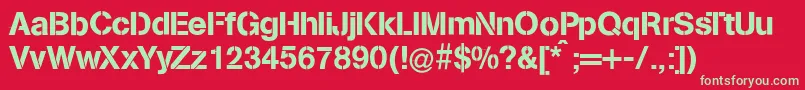 Missinglinks Font – Green Fonts on Red Background