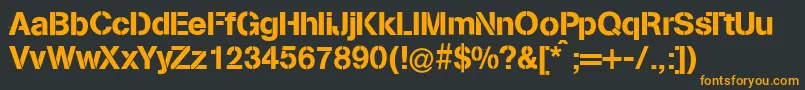 Missinglinks Font – Orange Fonts on Black Background