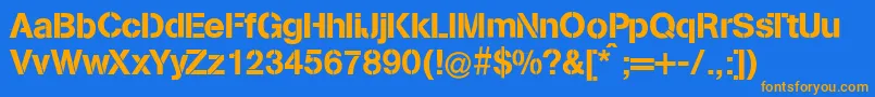 Missinglinks Font – Orange Fonts on Blue Background