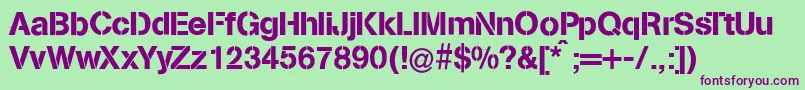 Missinglinks Font – Purple Fonts on Green Background