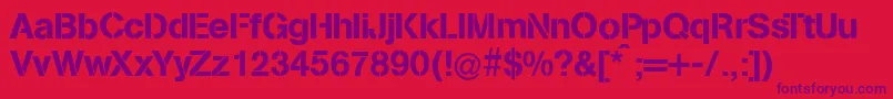 Missinglinks Font – Purple Fonts on Red Background