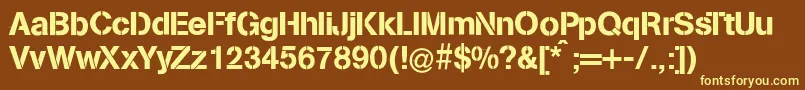 Missinglinks Font – Yellow Fonts on Brown Background