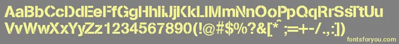 Missinglinks Font – Yellow Fonts on Gray Background