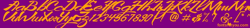 KingCityFreeFont Font – Orange Fonts on Purple Background