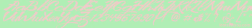 KingCityFreeFont Font – Pink Fonts on Green Background