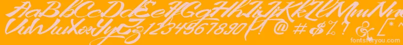 KingCityFreeFont Font – Pink Fonts on Orange Background